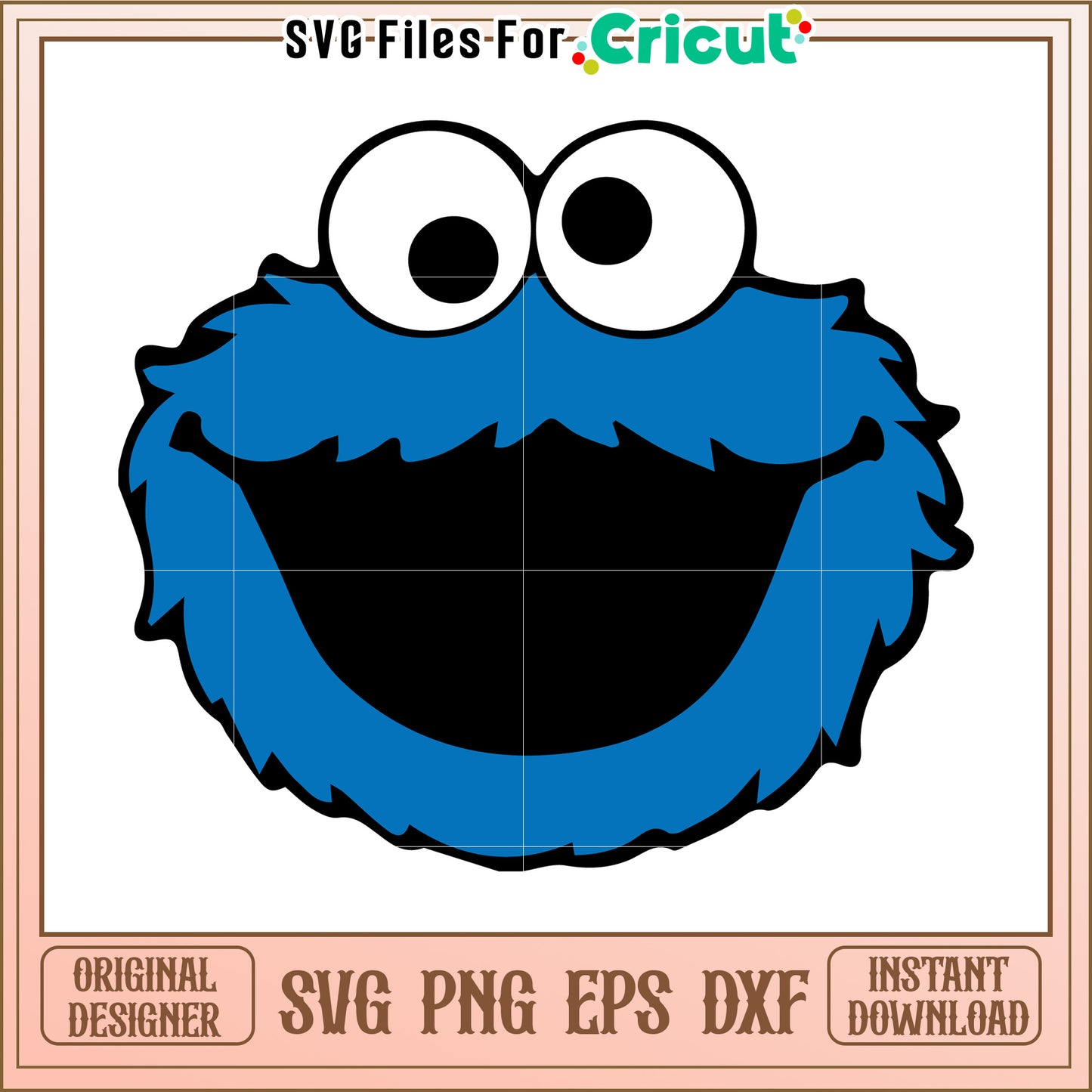 Cookie monster face svg, sesame street svg, sesame cartoon svg