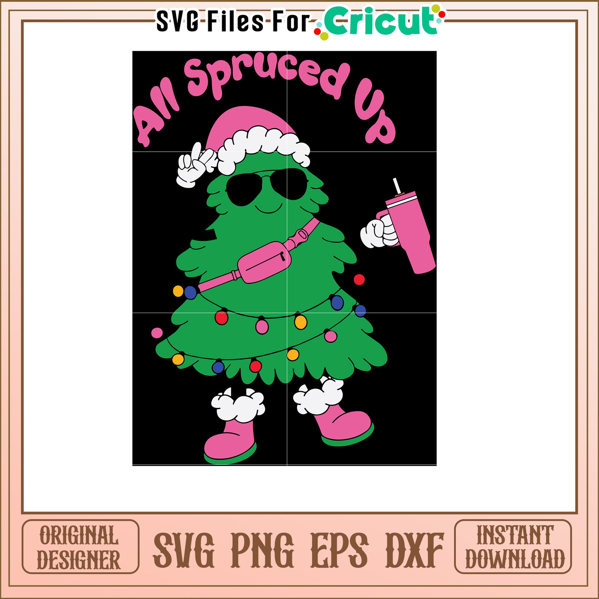 Cool Christmas Tree SVG