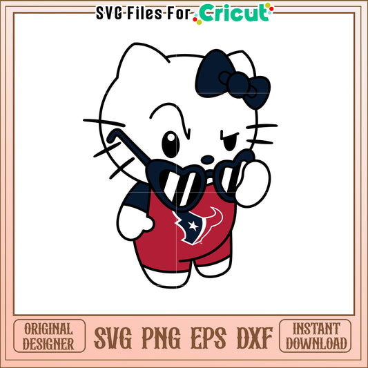 Cool Hello Kitty Texas SVG Design