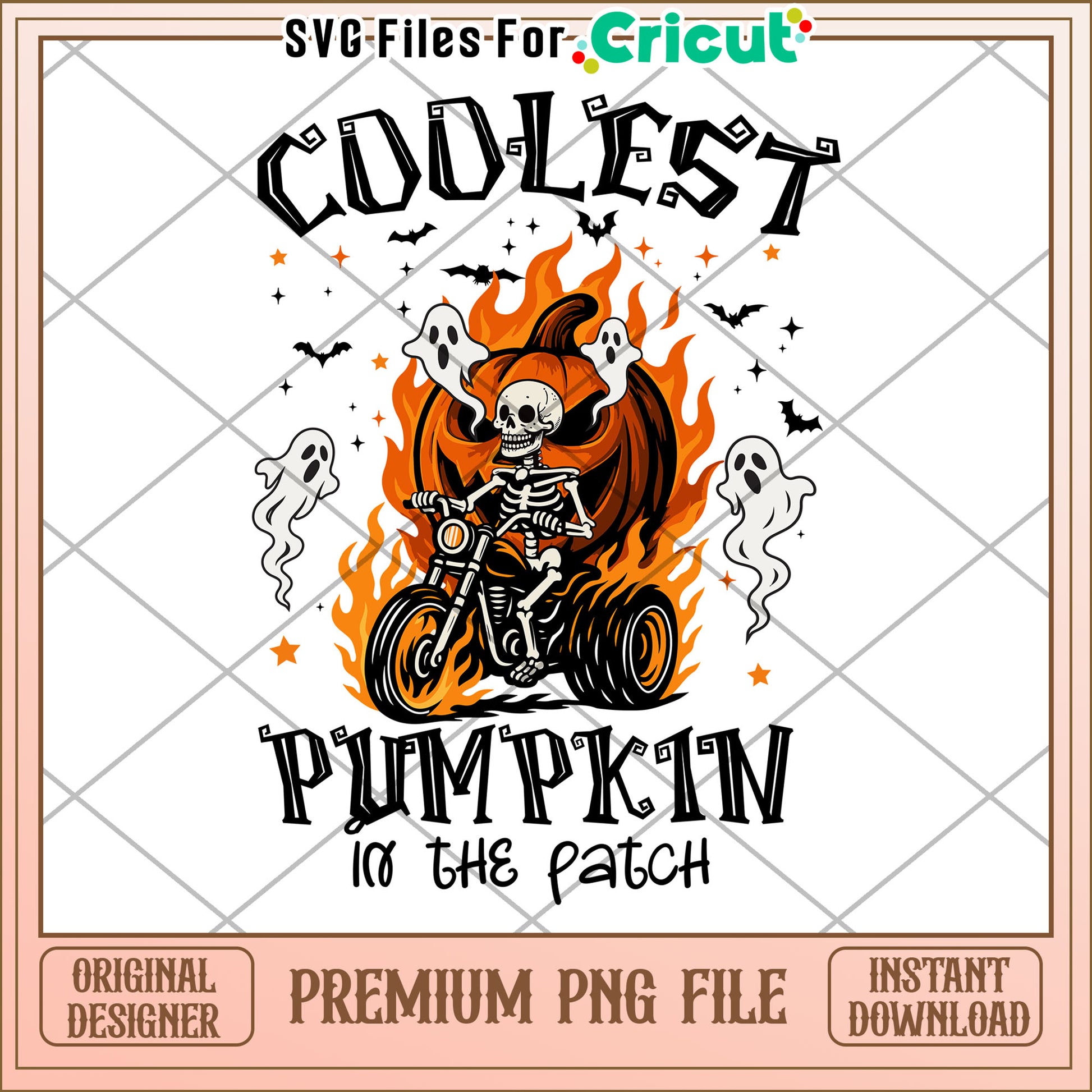 Coolest pumpkin in the patch png, halloween design png, horror halloween png