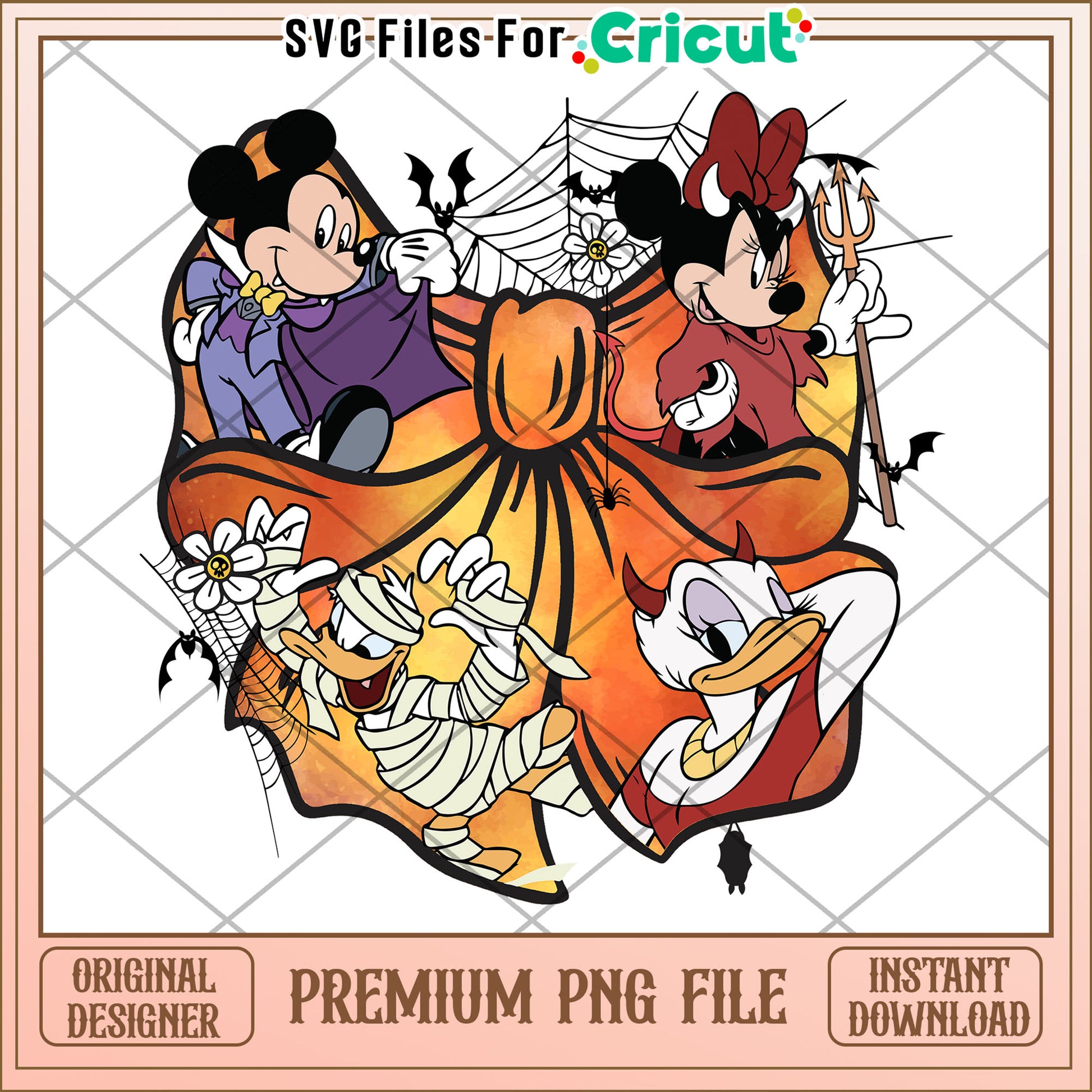 Coquette Bow Mickey And Friends Disney png, spirit halloween​ png, halloween decor png