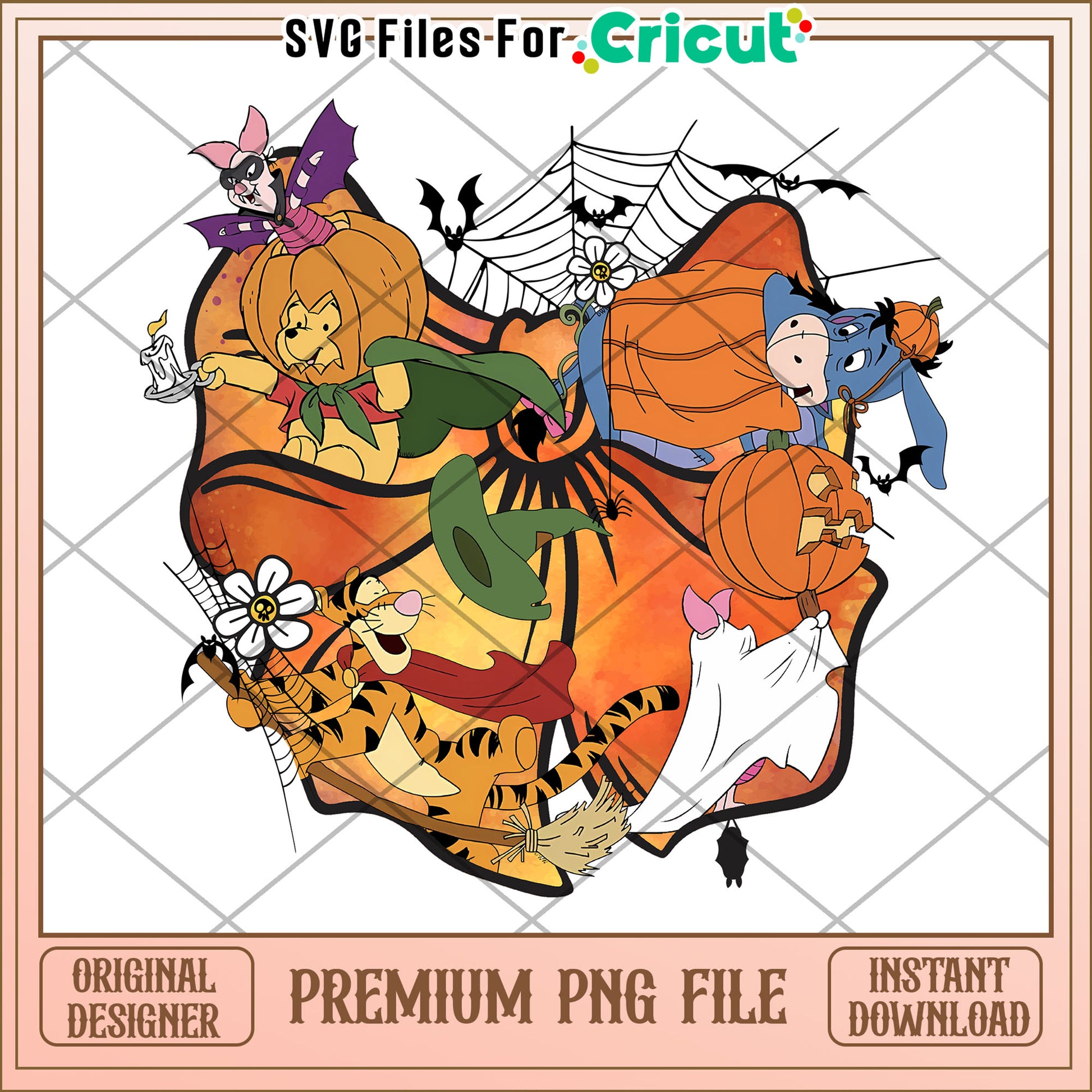 Coquette Bow Winnie The Pooh Disney Halloween png, spirit halloween​ png, halloween decor png