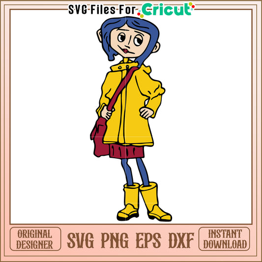 Coraline design svg, coraline cartoon svg, sesame workshop svg
