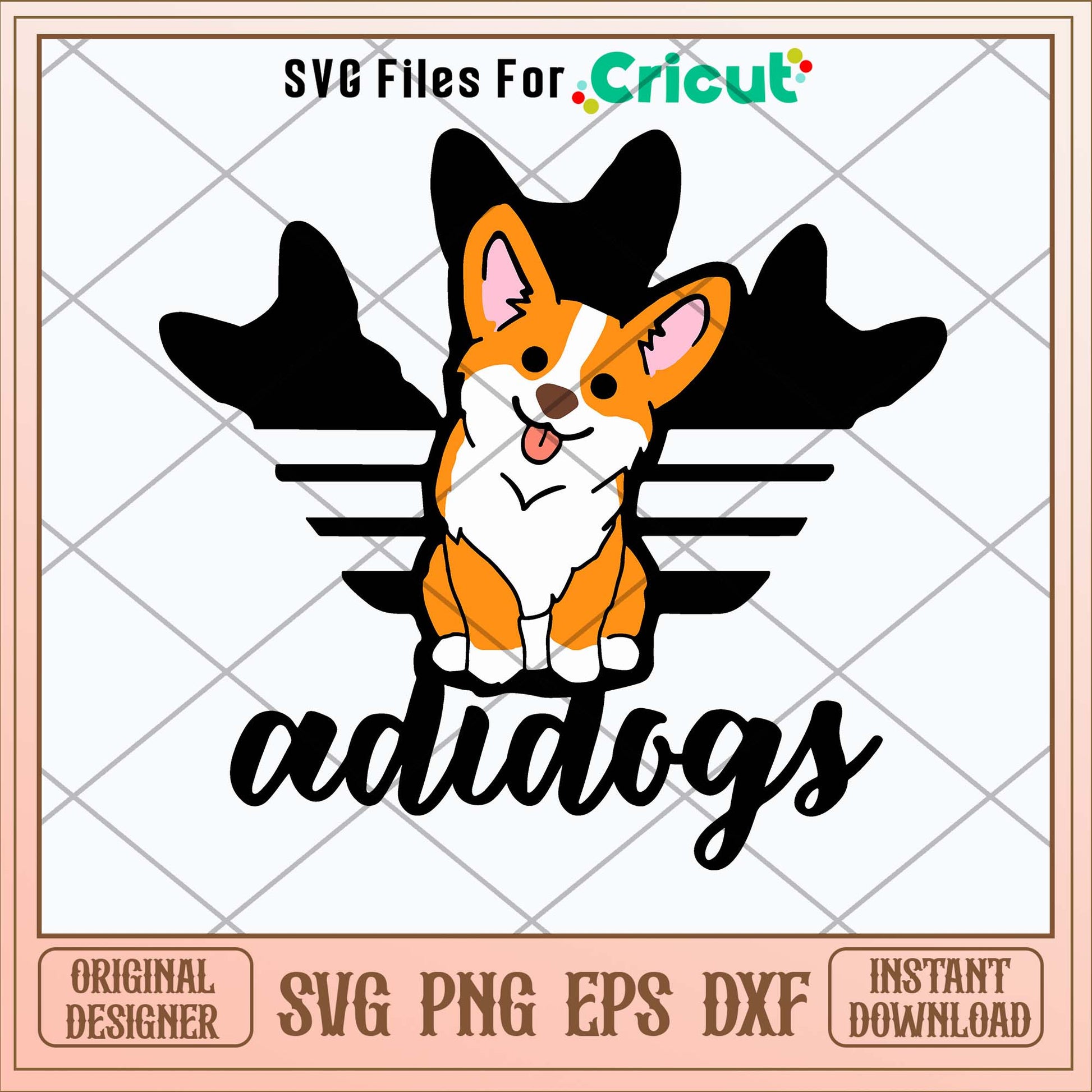 Corgi Adidogs Svg-Svgfilesforcricut