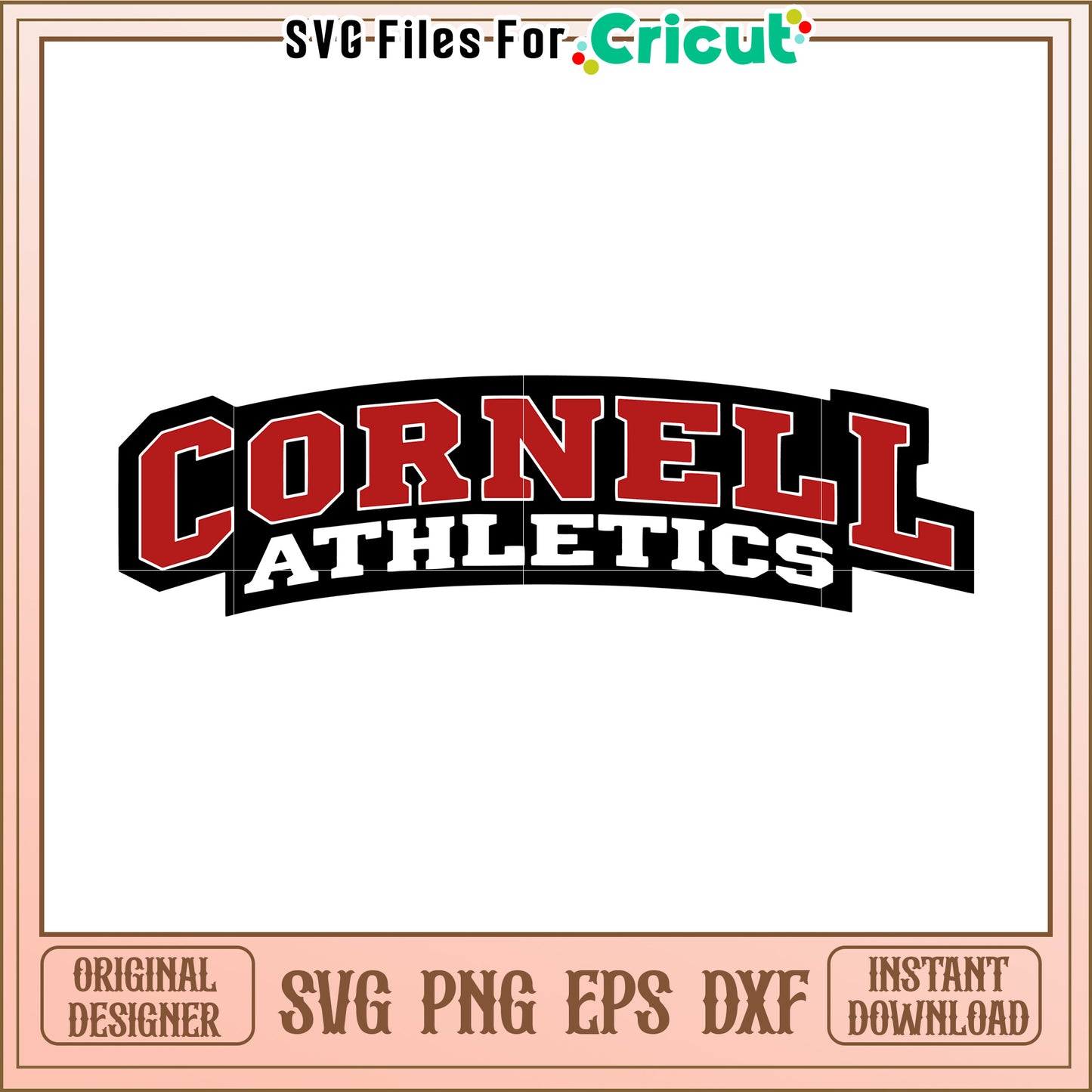 Cornell Athletics SVG Design for Cricut, Ideal for Custom Projects and Crafts