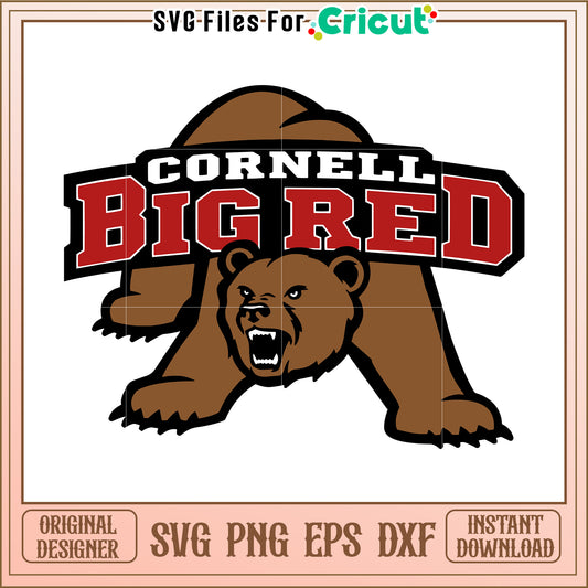 Cornell Big Red Bear SVG file, perfect for Cricut crafting projects
