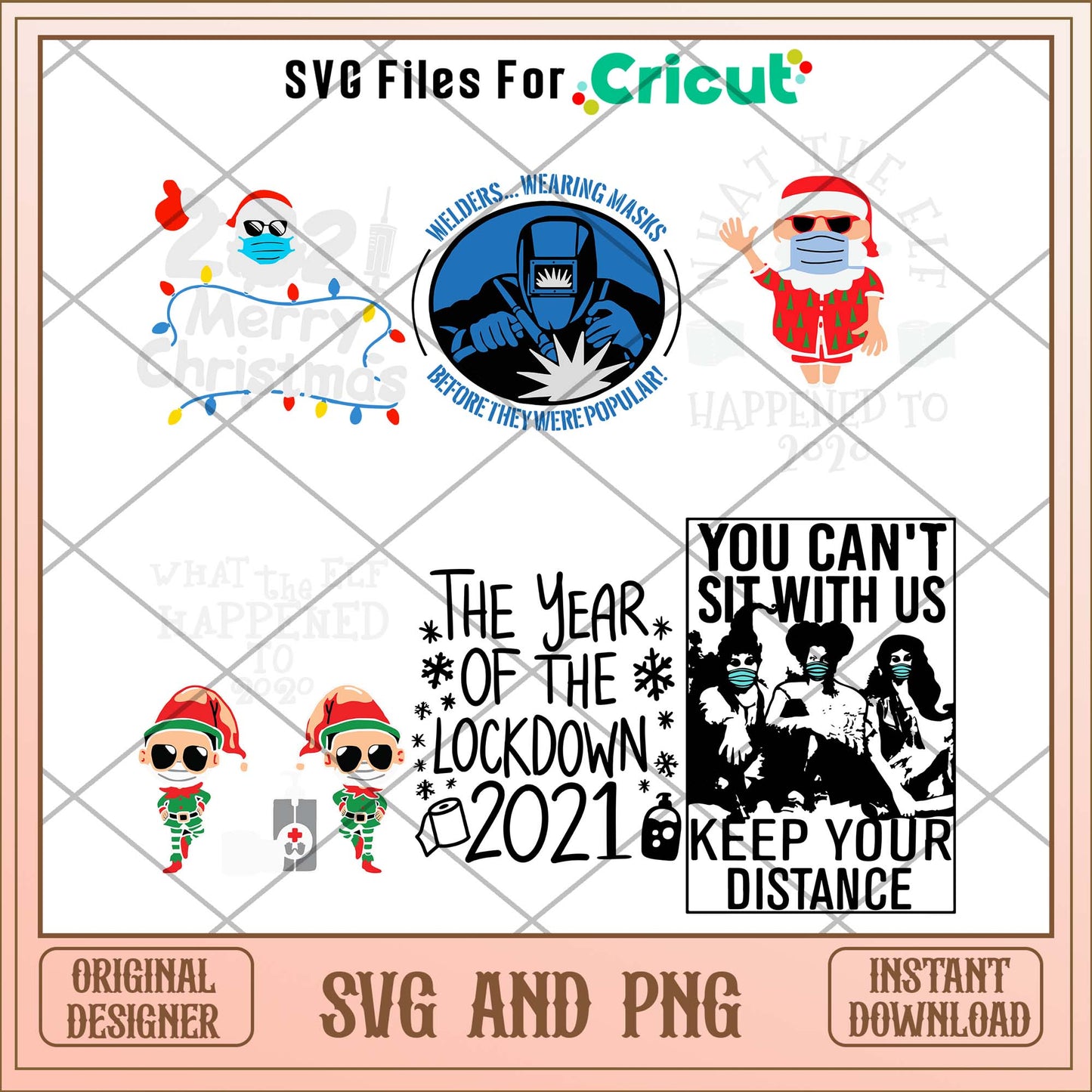 Corona Christmas svg bundle, Cute art svg bundle - Svgfileforcricut