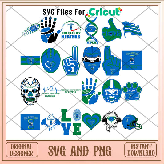 Corpus Christi skull svg, Corpus Christi svg bundle, NCAA svg