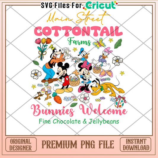 Cottontail Farms Chocolate and Jellybeans PNG Design Download