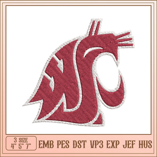 Cougar Head Embroidery Design
