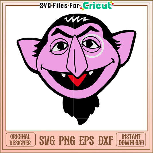 Count von count svg, sesame street svg, sesame cartoon svg