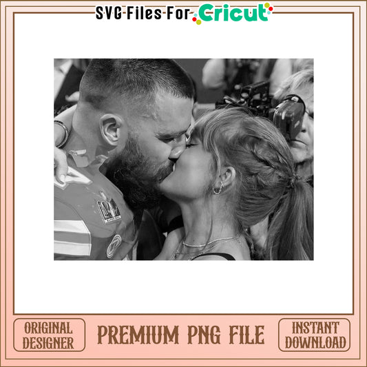 Couple Kissing in Romantic Moment, Perfect PNG for Cricut Crafts