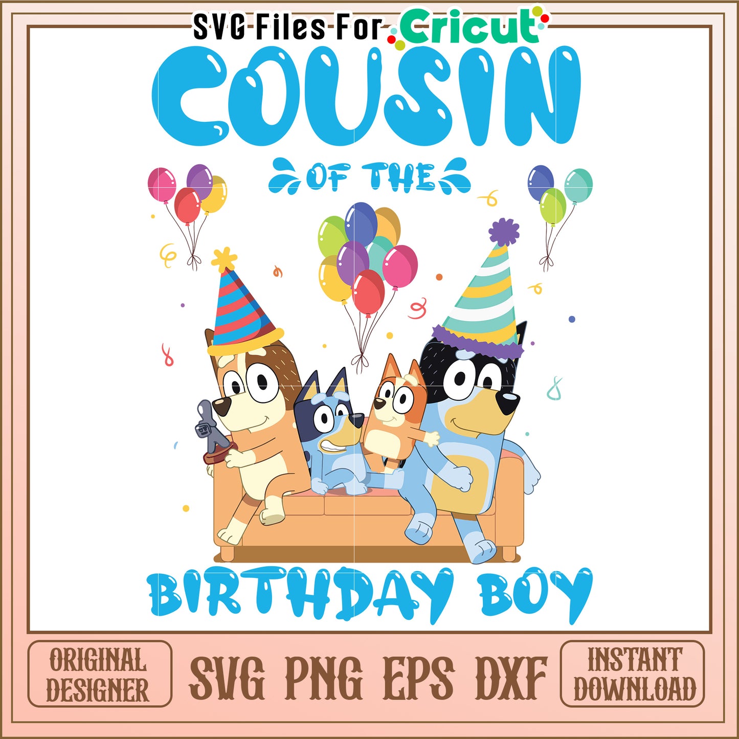 Cousin Birthday Boy SVG Design