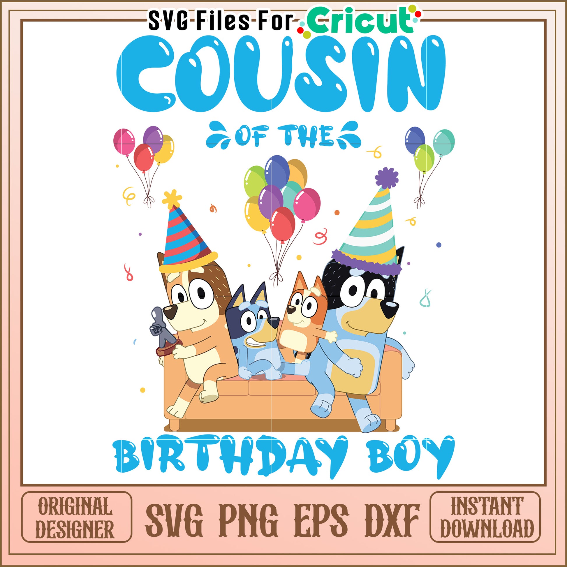 Cousin Birthday Boy SVG Design