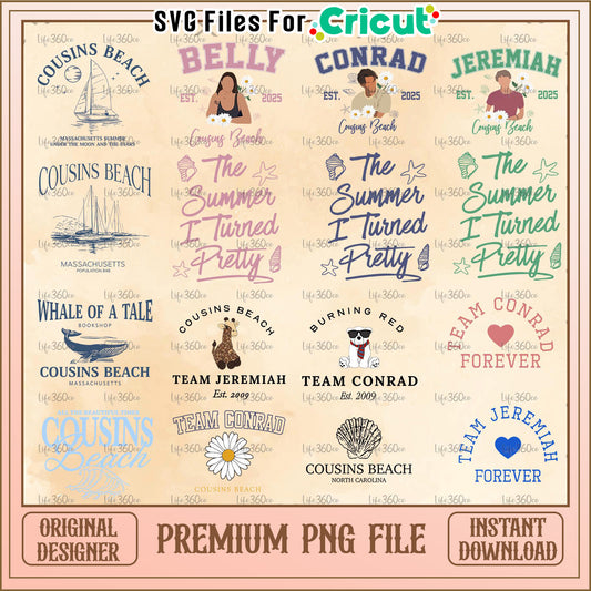 Cousins Beach Shirt TSITP Png, The Summer I Turned Pretty Png bundle