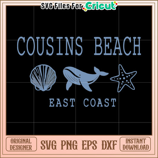 Cousins beach east coast svg, trending quotes svg, funny quotes svg
