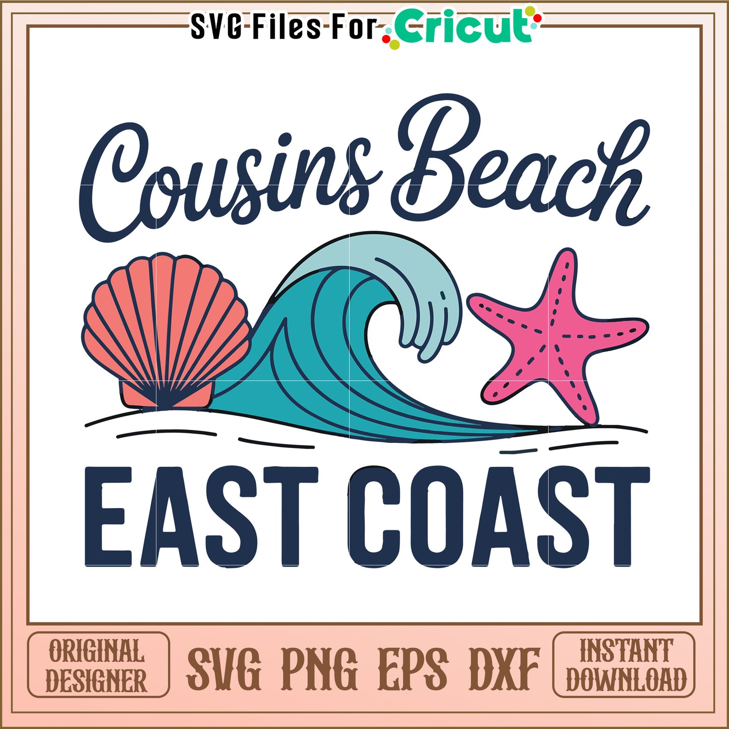Cousins beach illustration svg, trending quotes svg, funny quotes svg