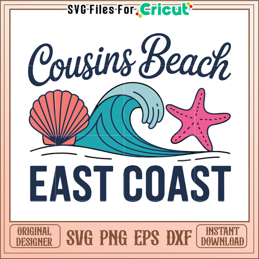 Cousins beach illustration svg, trending quotes svg, funny quotes svg