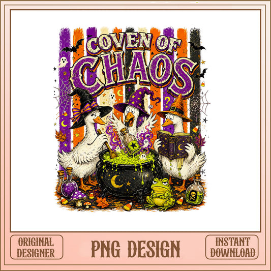 Coven Of Chaos Witch Duck PNG, Halloween PNG, Funny Duck PNG