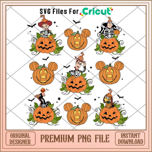 Cowboy And Friends Halloween png, Disney characters png, Digital Download