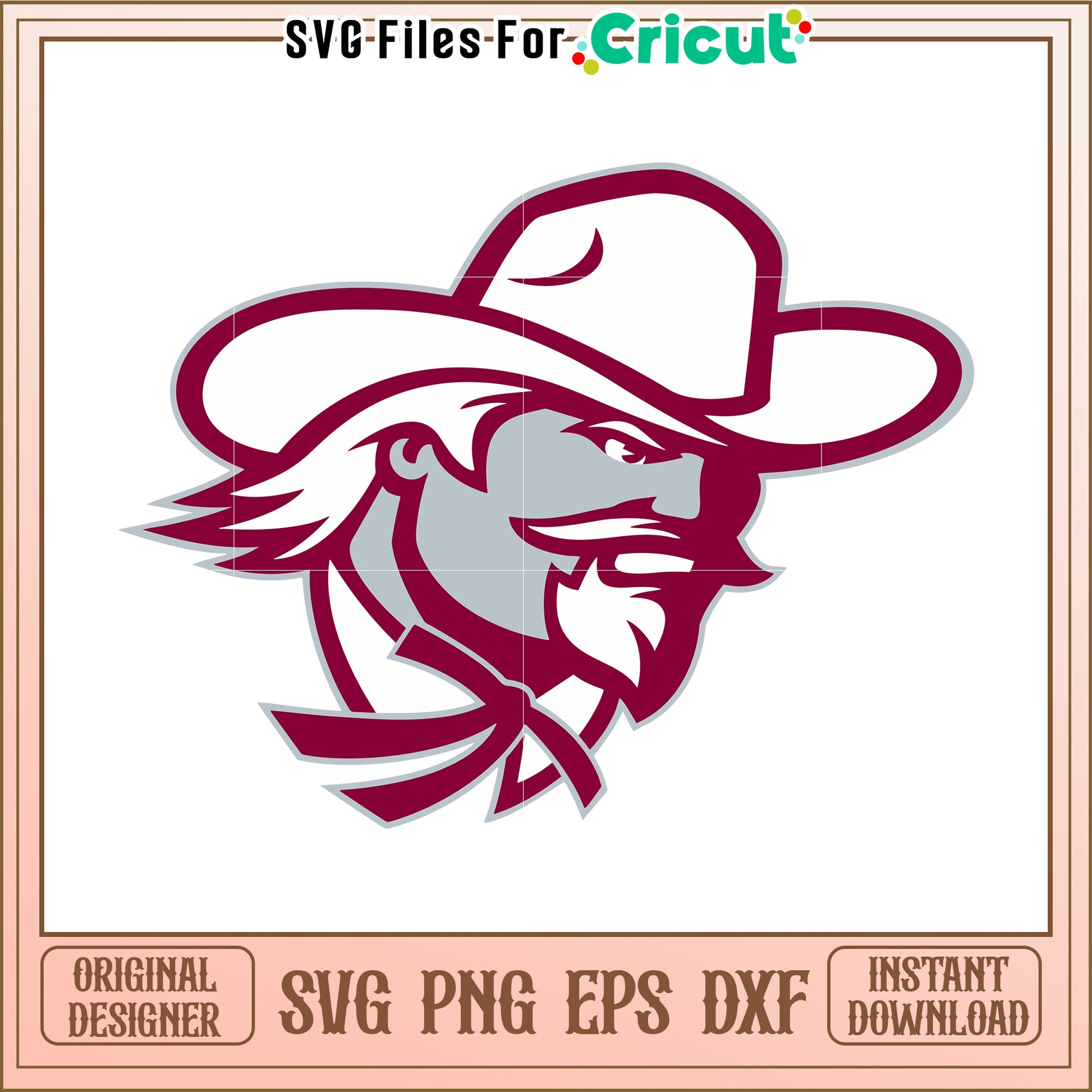 Cowboy SVG Design for Cricut Projects, Perfect for Rustic Themes and Crafts