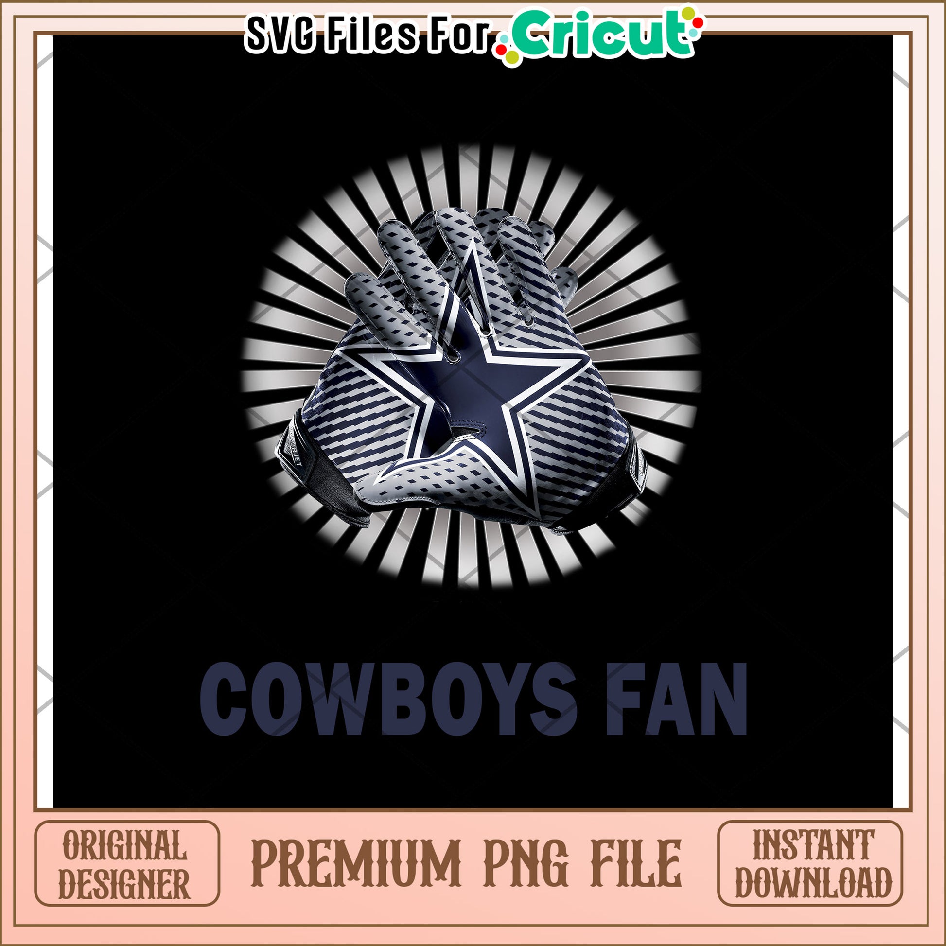 Cowboys Fan PNG Design for Cricut, Instant Download Graphic Art