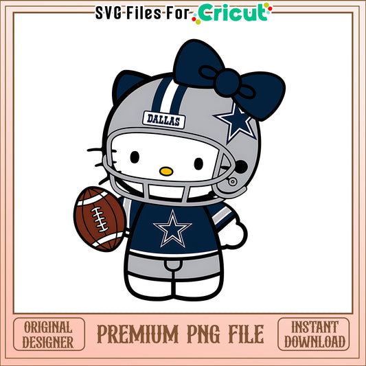 Cowboys Hello Kitty helmet png, Dallas Cowboys png, NFL png