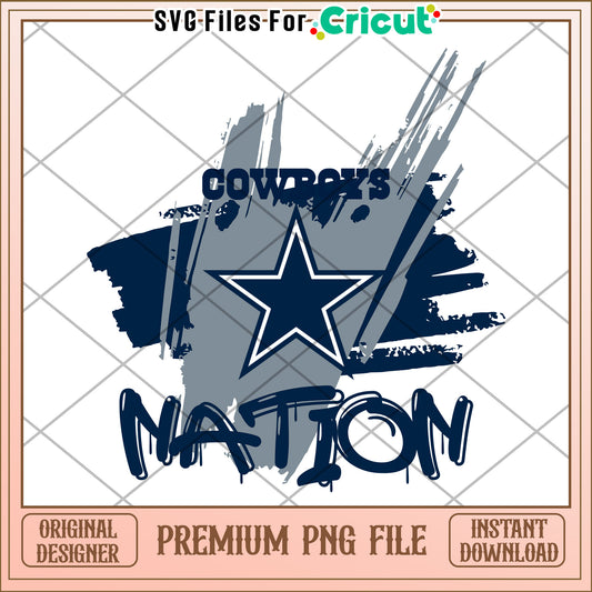 Cowboys Nation PNG File for Cricut Design, Instant Download Graphic