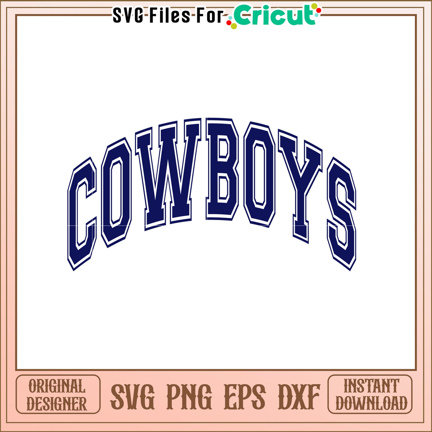Cowboys SVG Design for Sports and Team Crafting