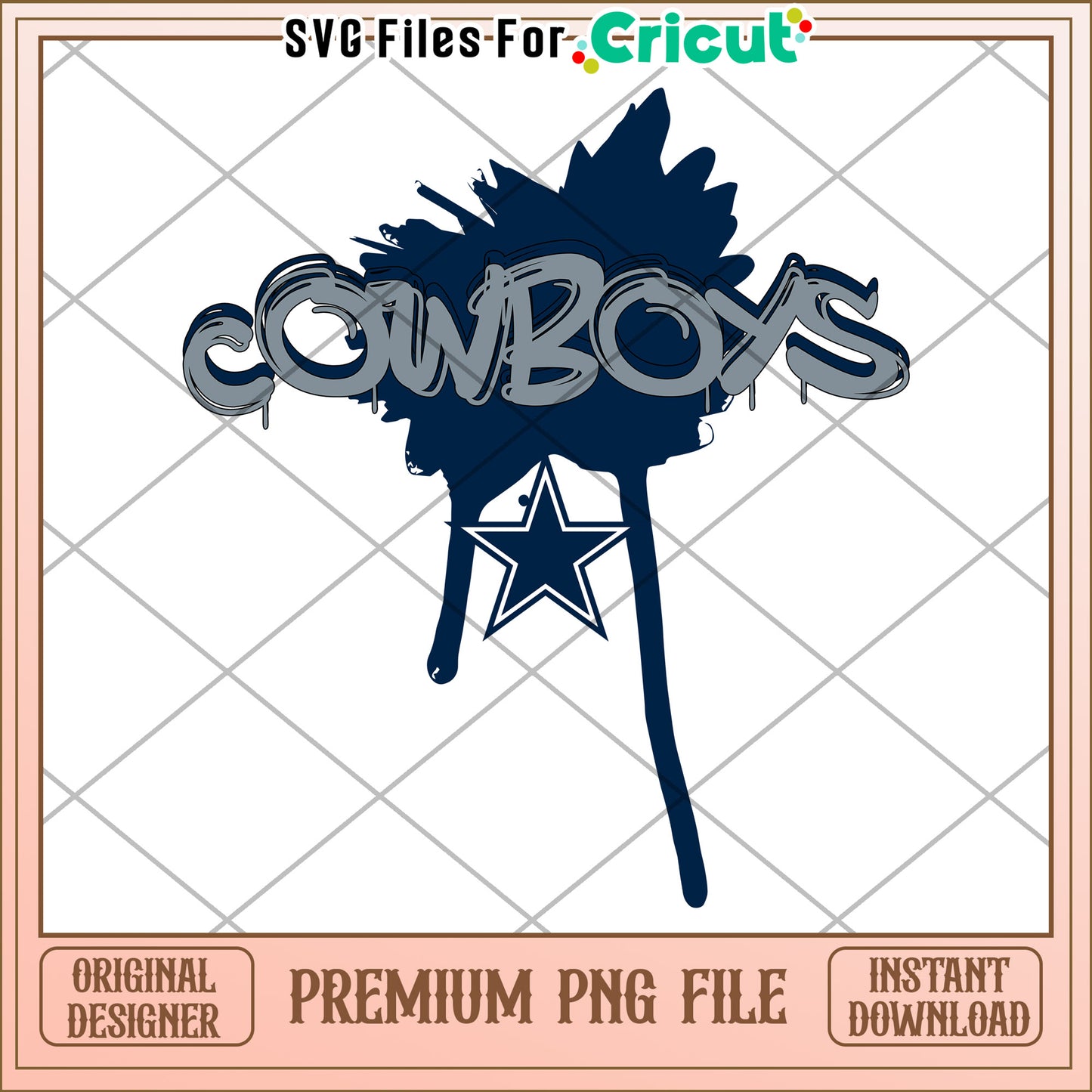 Cowboys Sports Design PNG File for Crafts, Instant Download Available