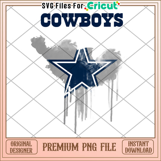 Cowboys Star Design for Cricut, Premium PNG Instant Download