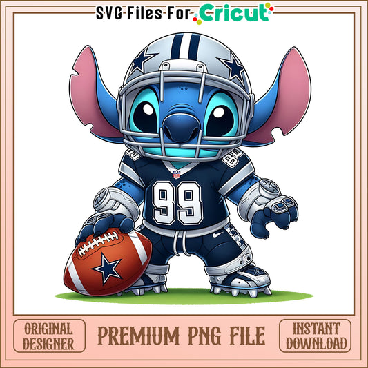 Cowboys Stitch and rugby ball png, Dallas Cowboys png, NFL png