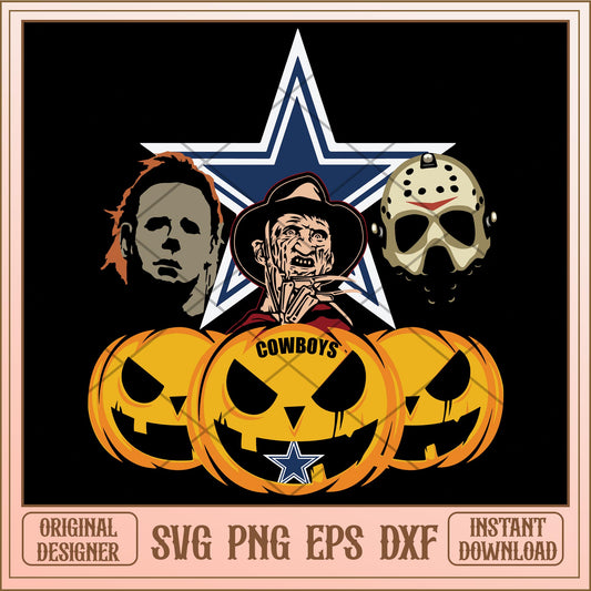 Cowboys Horror Movies bundle svg, Horror characters svg, digital download
