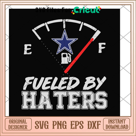 Cowboys fueled by haters black svg, Cowboys svg, new nfl svg