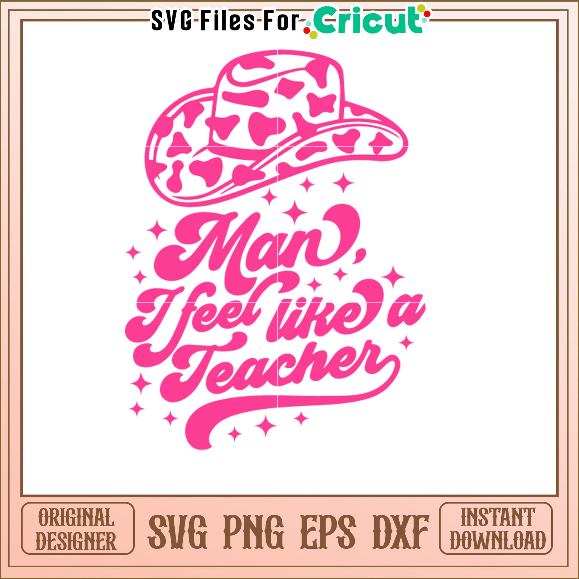 Cowgirl Teacher SVG Cut File