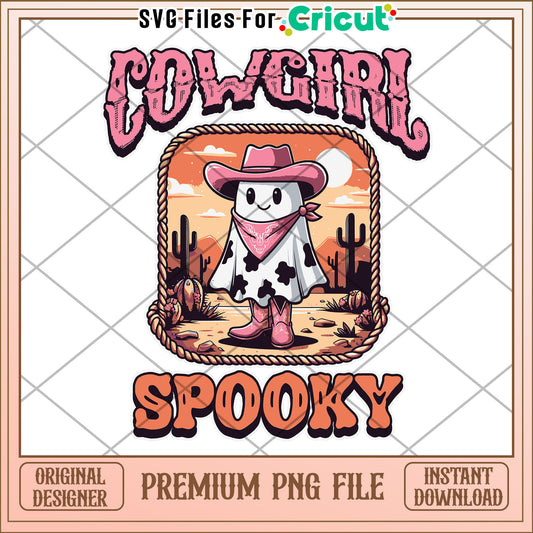 Cow girl spooky png, halloween decorations png, halloween cartoon png