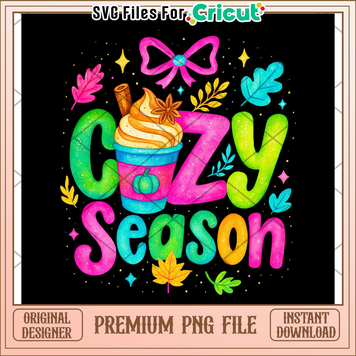 Cozy season neon png, halloween characters png, halloween cartoons png