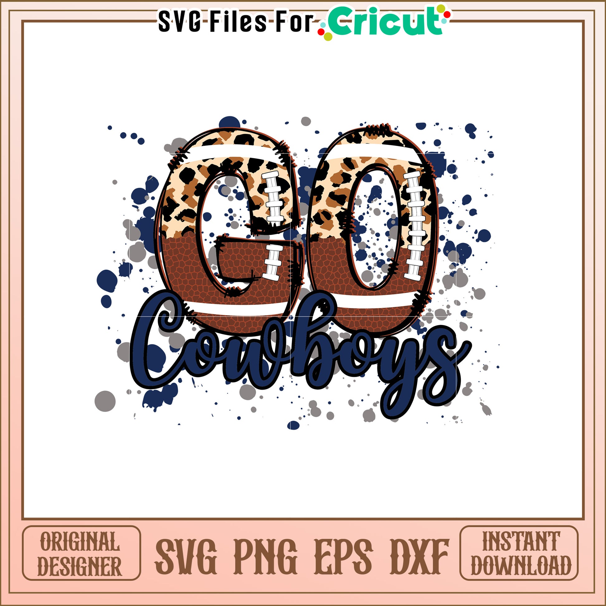 Creative Go Cowboys SVG Design for Sports Fans