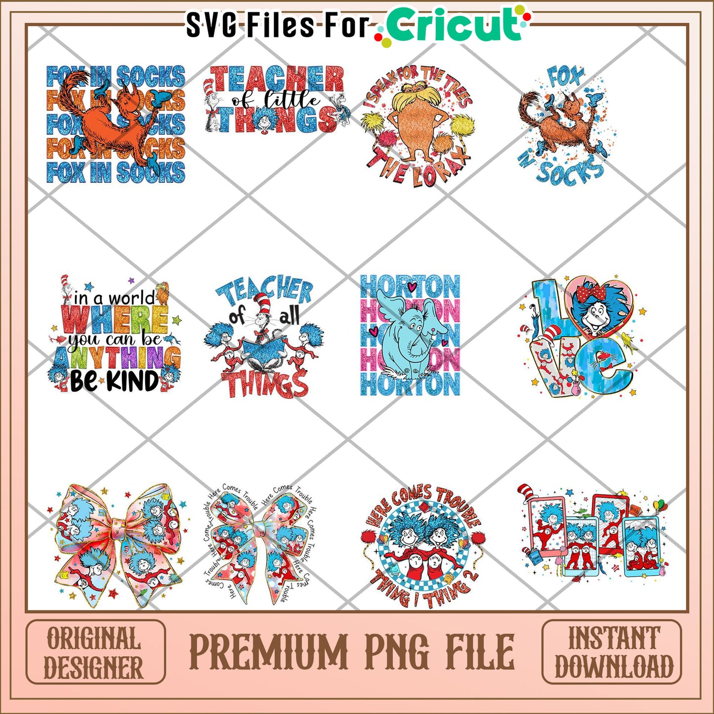 Creative Teacher Themed PNG Bundle for Instant Download