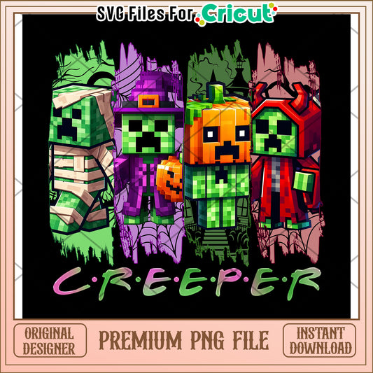 Creeper design png, halloween cookies​​ png, halloween returns png