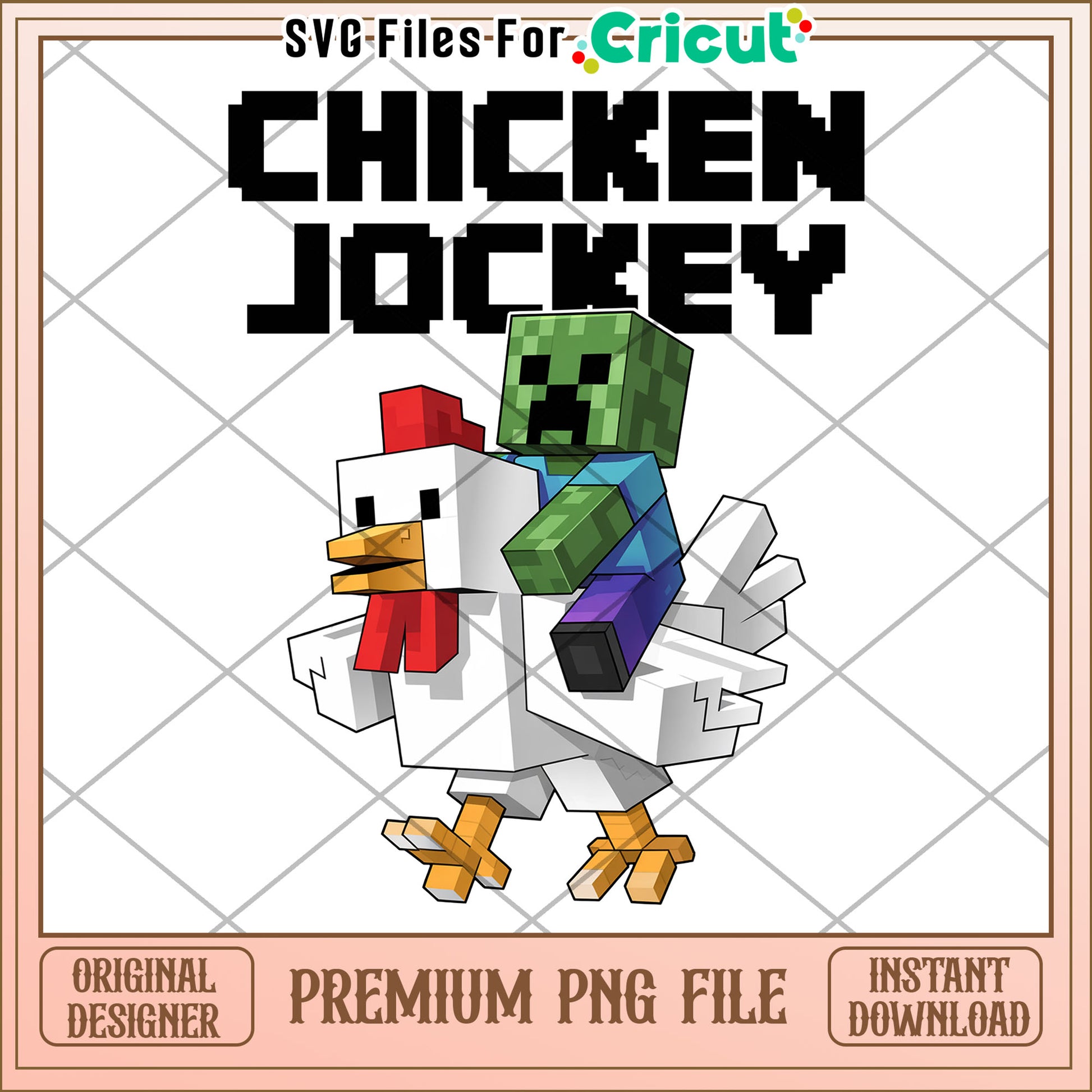 Creeper is riding chicken jokey png, chicken jockey png, minecraft movie png