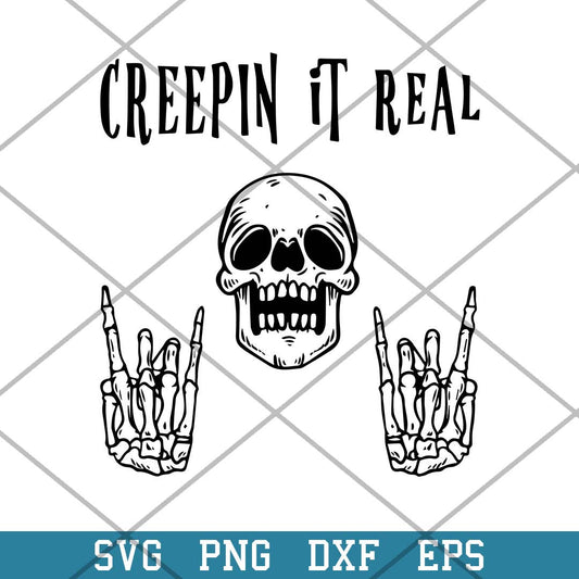 Creepin It Real Halloween Svg, Halloween Svg-Svgfilesforcricut