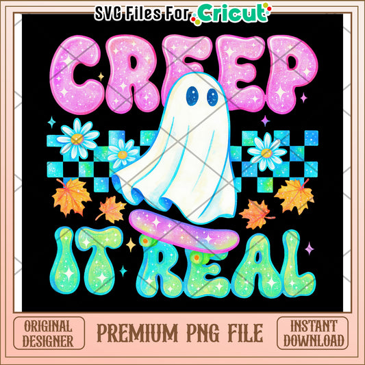 Creep it real ghoul neon png, spirit halloween​ png, halloween candy png
