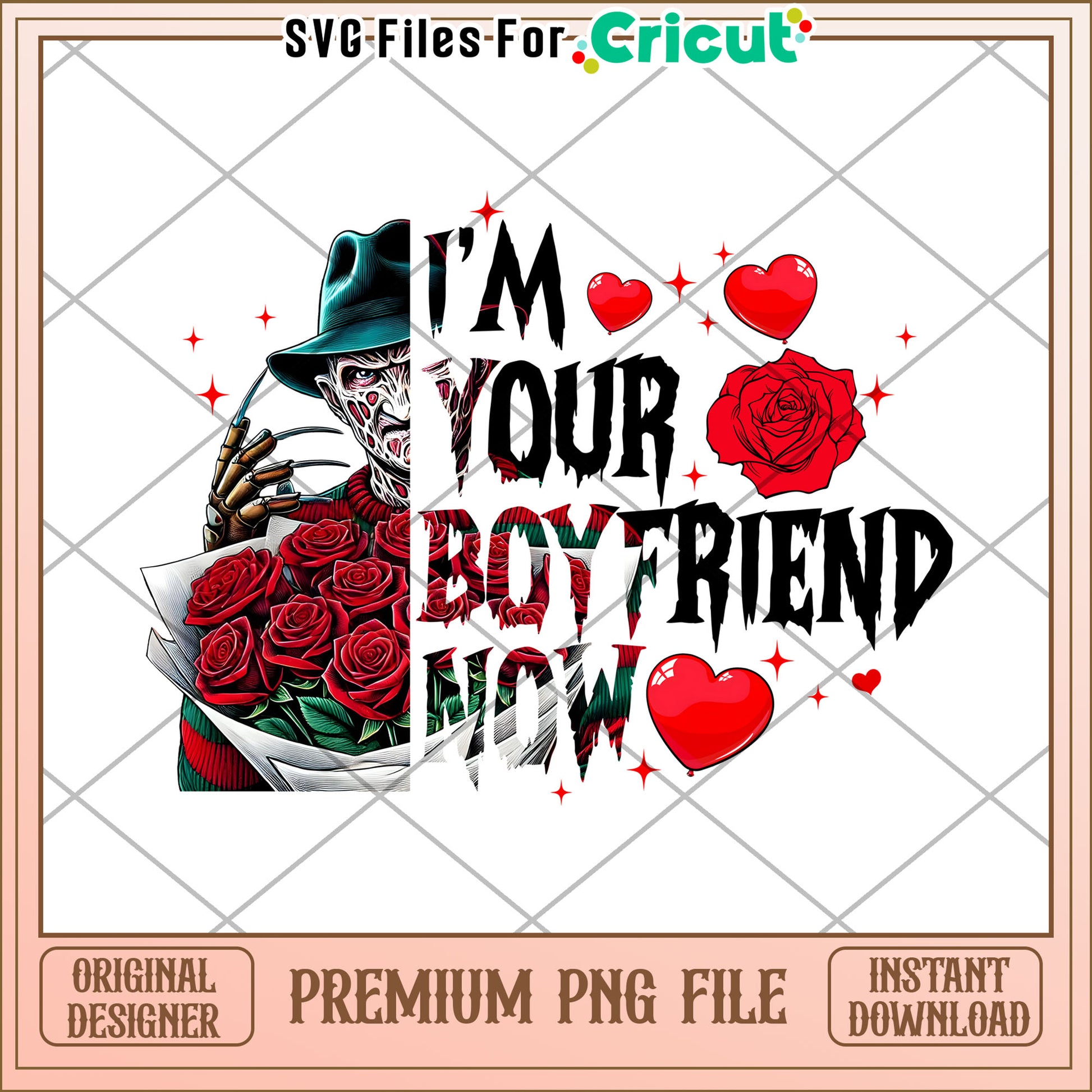 Creepy Cute Boyfriend Now PNG File for Crafts
