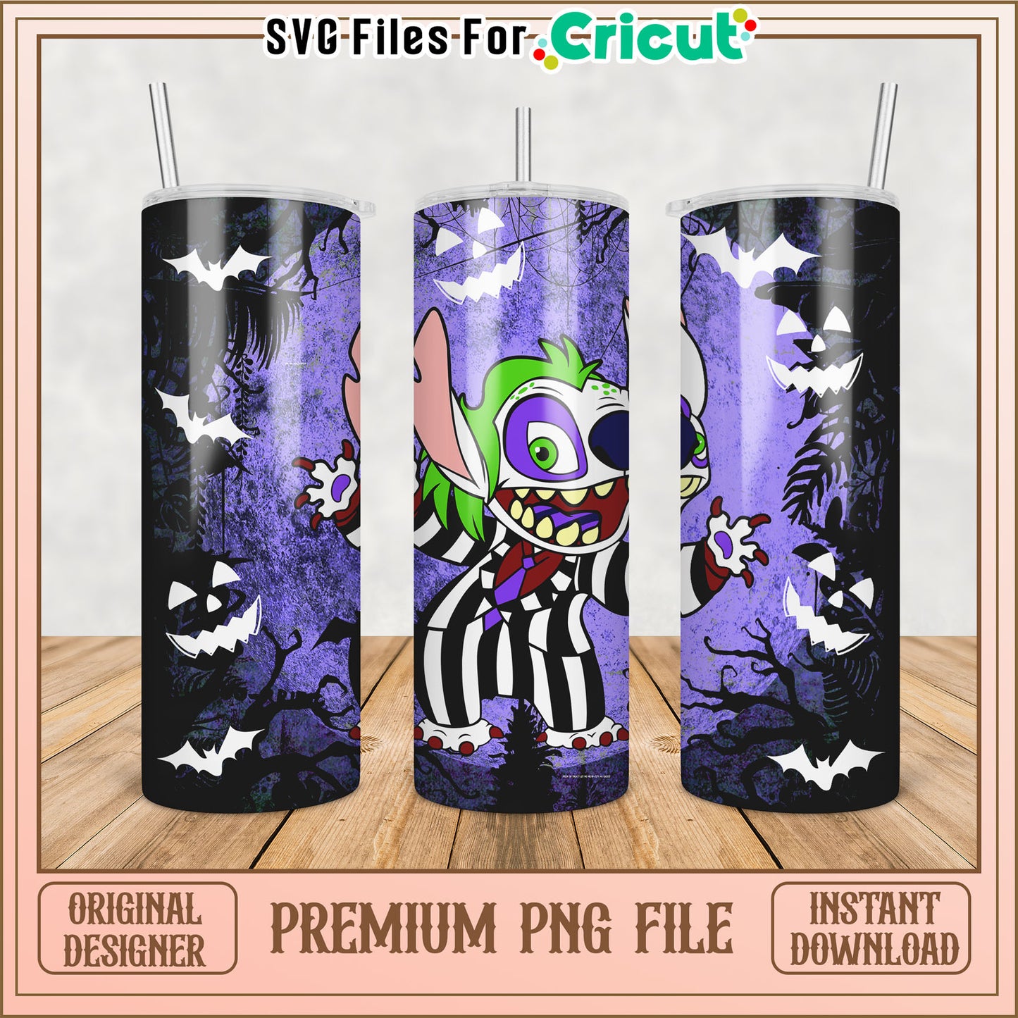 Creepy Cute Tumbler Design PNG File for Halloween Lovers Download