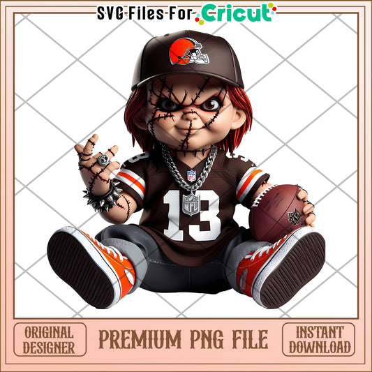 Creepy Football Character PNG Design for Cricut, Instant Download File