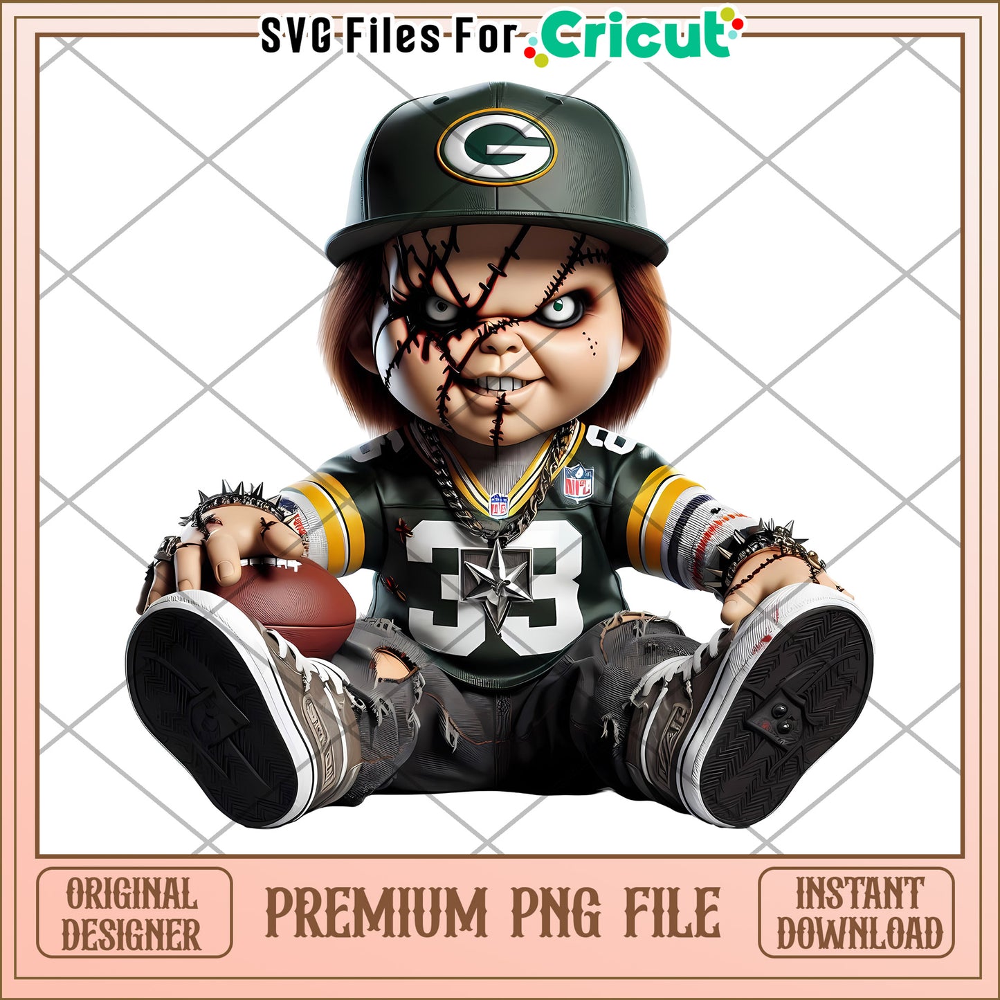 Creepy Football Character PNG File, Perfect for Cricut Projects