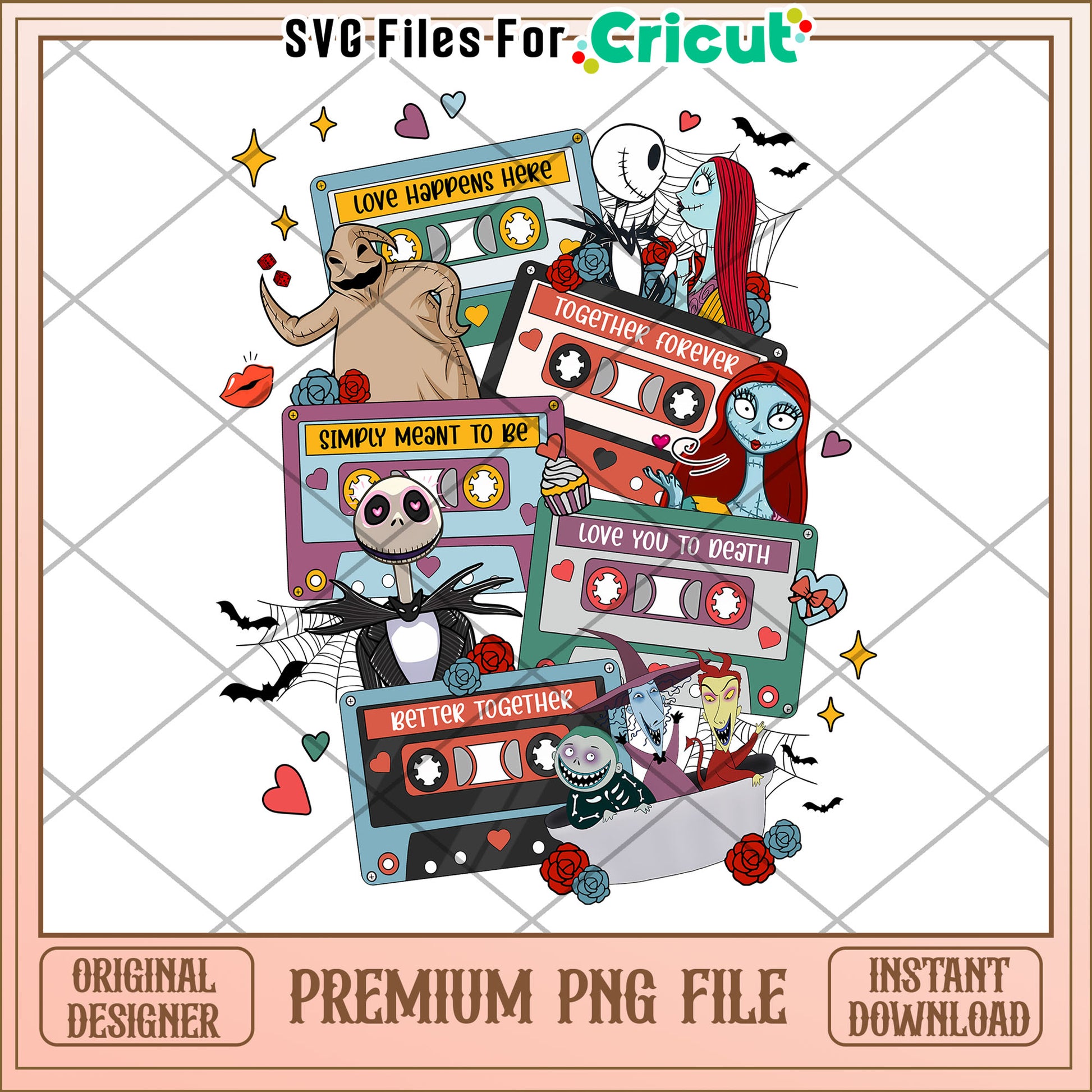 Creepy Love VHS PNG File for Cricut Crafting Fun