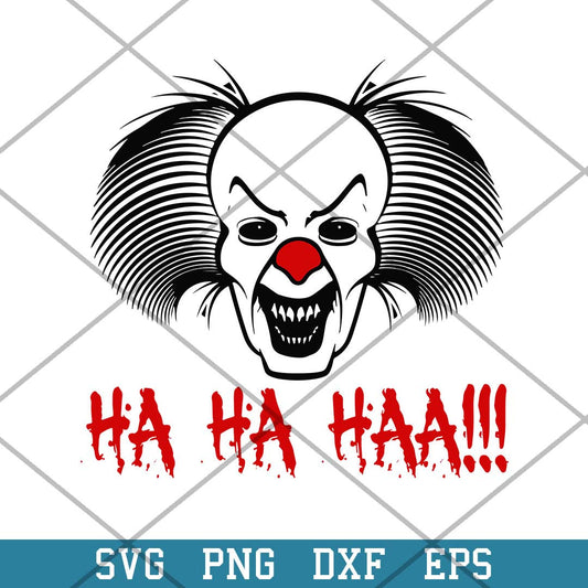 Creepy Mask Ha Ha Scary Clown Svg, Horror Halloween Svg-Svgfilesforcricut