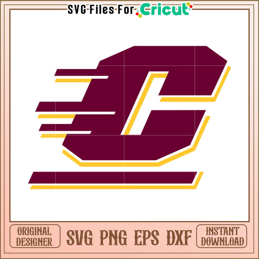 Cricut Friendly Central Michigan University Logo SVG, Perfect for DIY Projects
